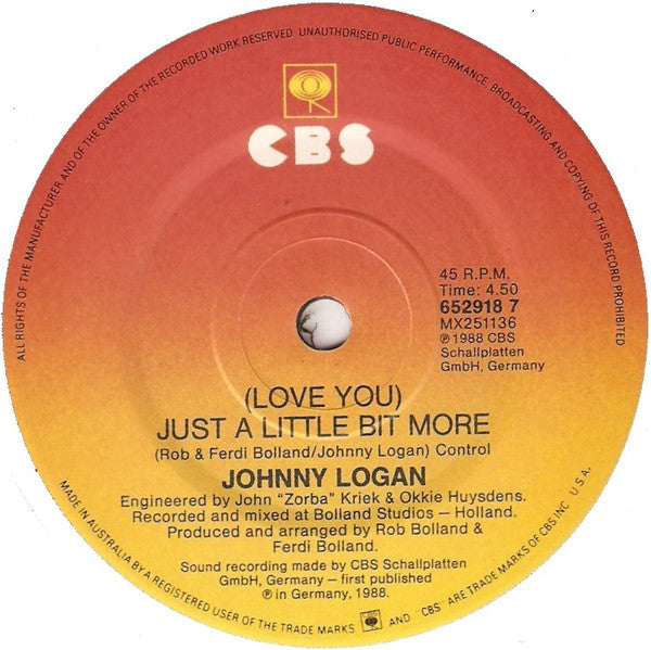 Johnny Logan : Lonely Lovers (7", Single)
