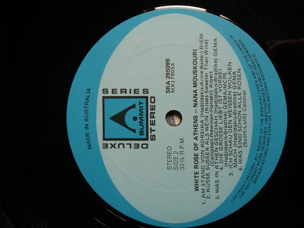 Nana Mouskouri : White Rose Of Athens (LP, Comp, RE)