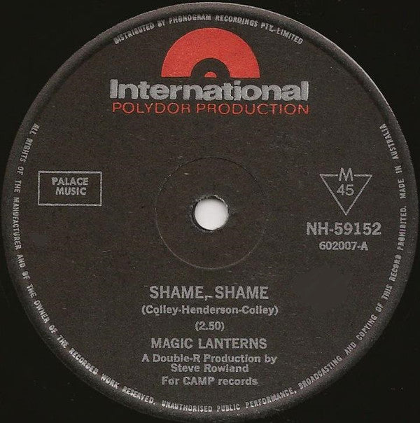 Magic Lanterns : Shame, Shame (7&quot;, Single)