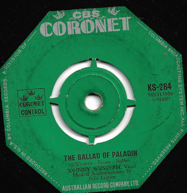 Johnny Western : The Ballad Of Paladin (7", Single)