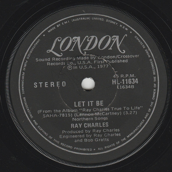 Ray Charles : I Can See Clearly Now (7", Single)