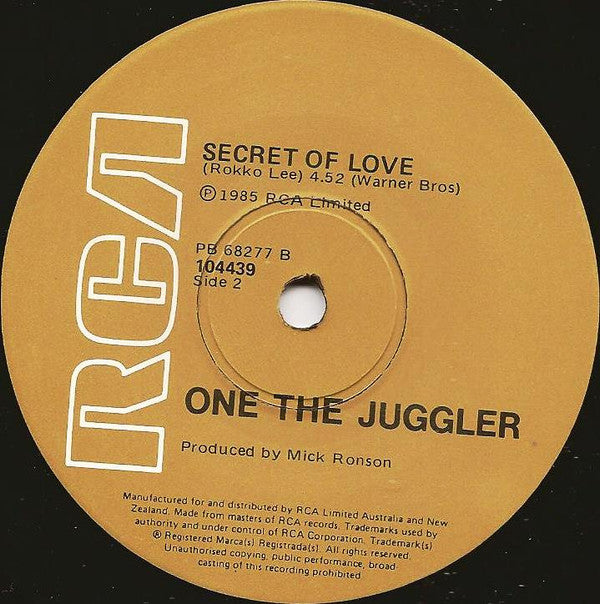 One The Juggler : Hours And Hours (7", Single)