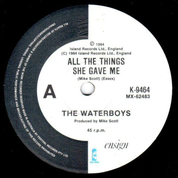 The Waterboys : All The Things She Gave Me (7&quot;, Single)