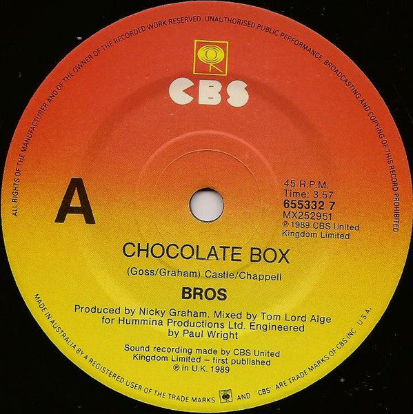 Bros : Chocolate Box (7", Single)