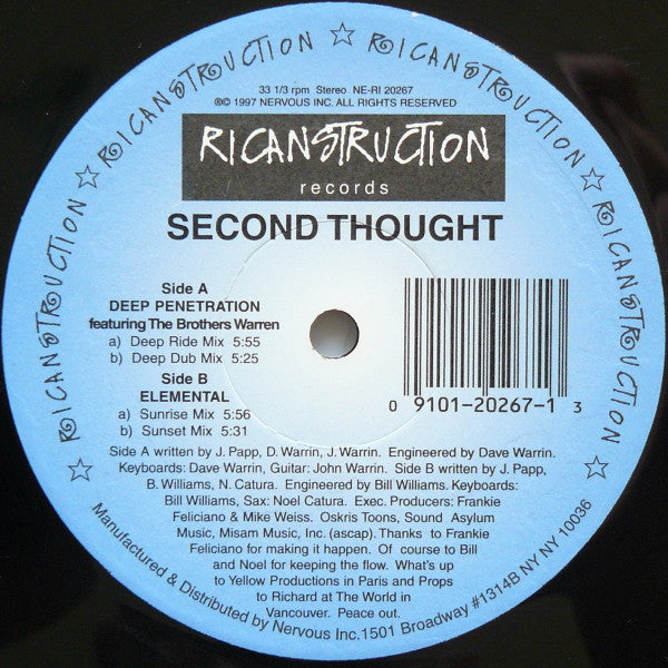 Second Thought : Deep Penetration / Elemental (12")