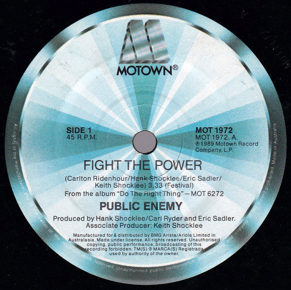 Public Enemy : Fight The Power (7&quot;)