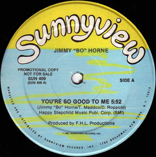 Jimmy "Bo" Horne : You're So Good To Me (12", Promo)