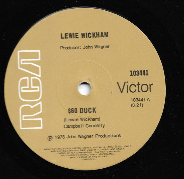 Lewie Wickham : $60 Duck (7")