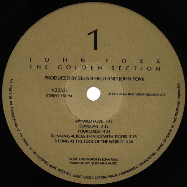 John Foxx : The Golden Section (LP, Album)