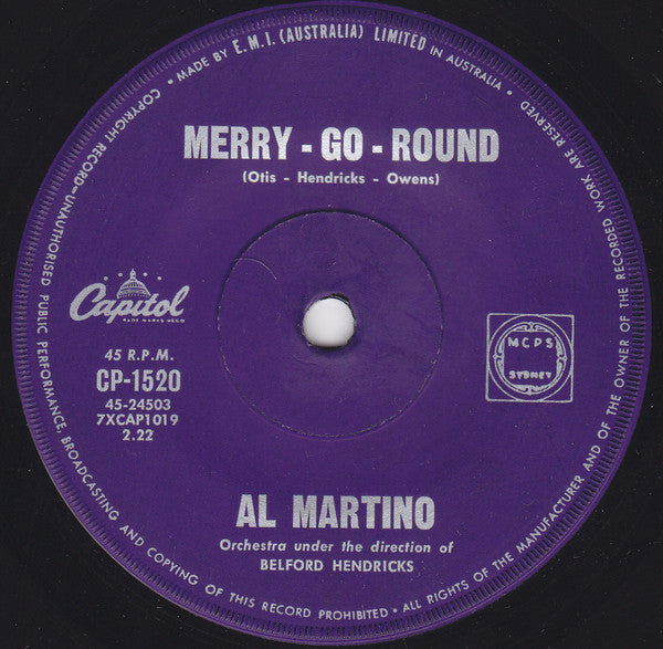 Al Martino : I Love You Because  (7&quot;, Single)