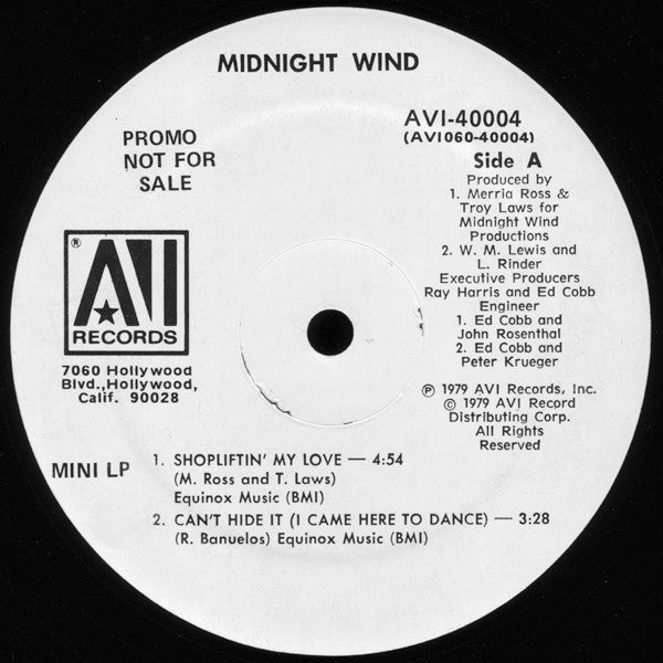 Midnight Wind : Midnight Wind (12", MiniAlbum, Promo)