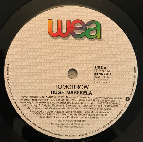 Hugh Masekela : Tomorrow (LP, Album)