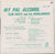 Slim Dusty And His Bushlanders : My Pal Alcohol (7", EP, RP)