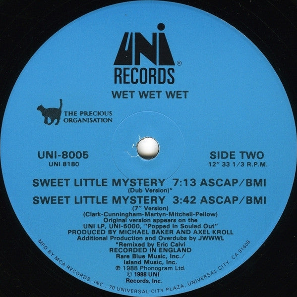 Wet Wet Wet : Sweet Little Mystery (12")