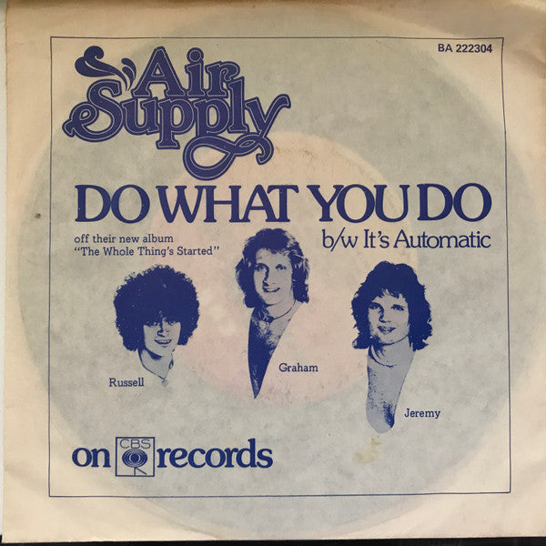 Air Supply : Do What You Do (7&quot;, Single)