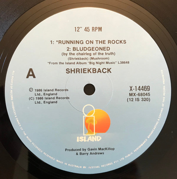 Shriekback : Running On The Rocks (12", Ltd)