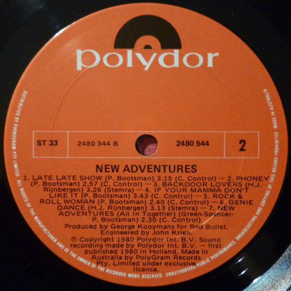 New Adventures : New Adventures (LP, Album)