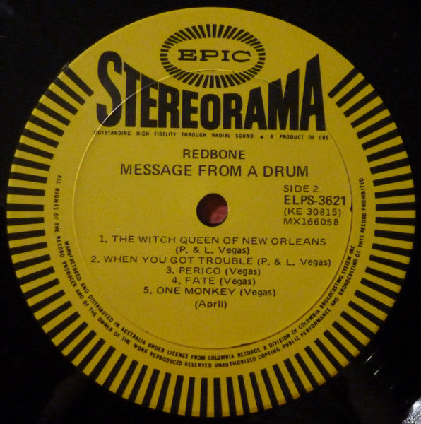 Redbone : Message From A Drum (LP, Album)