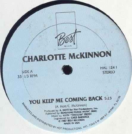 Charlotte McKinnon : You Keep Me Coming Back (12", Blu)