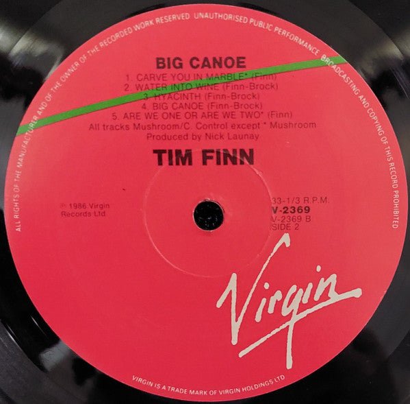 Tim Finn : Big Canoe (LP, Album)