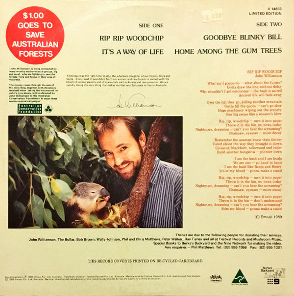 John Williamson : Rip Rip Woodchip (12", Ltd)