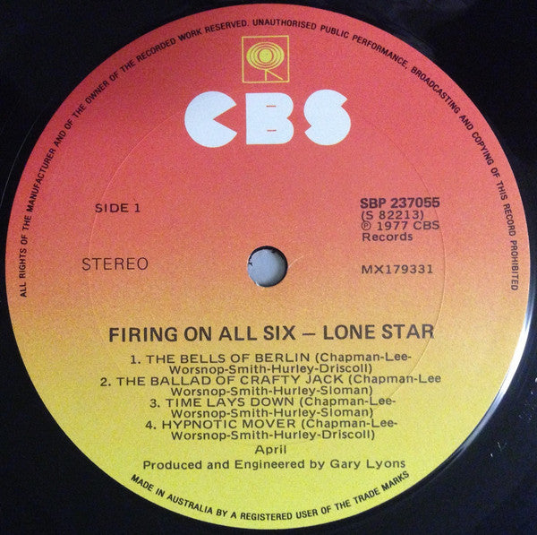 Lone Star (2) : Firing On All Six (LP, Album)