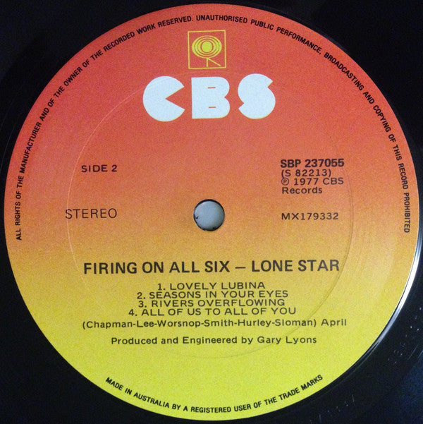 Lone Star (2) : Firing On All Six (LP, Album)