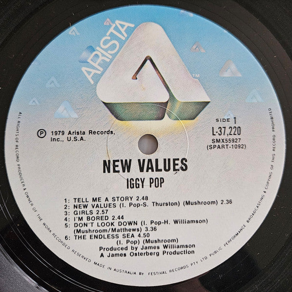 Iggy Pop : New Values (LP, Album, RE, TP)