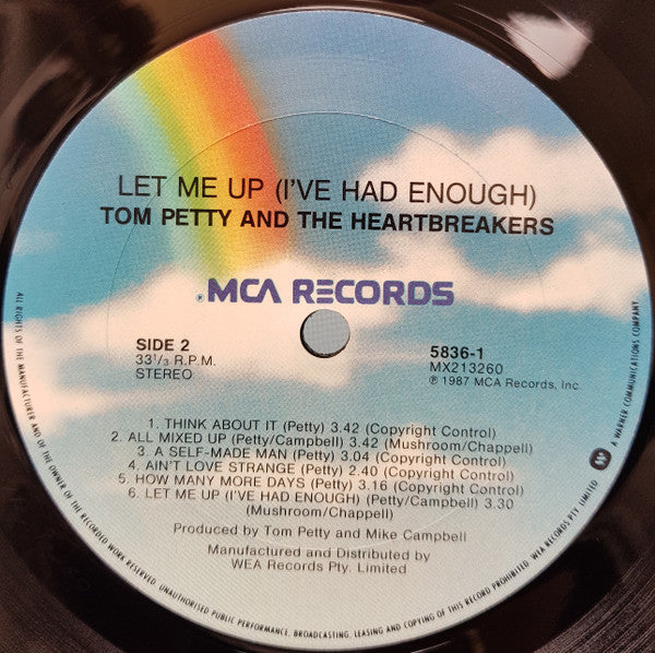 Tom Petty And The Heartbreakers : Let Me Up (I've Had Enough) (LP, Album)