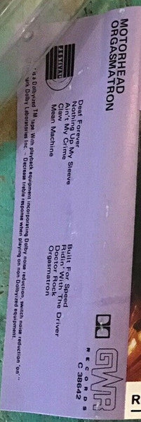 Motörhead : Orgasmatron (Cass, Album)