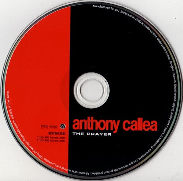 Anthony Callea : The Prayer (CD, Single)