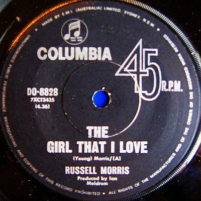 Russell Morris : Part Three Into Paper Walls (7", Single)