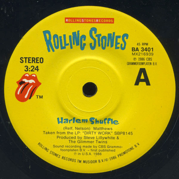 The Rolling Stones : Harlem Shuffle (7", Single)