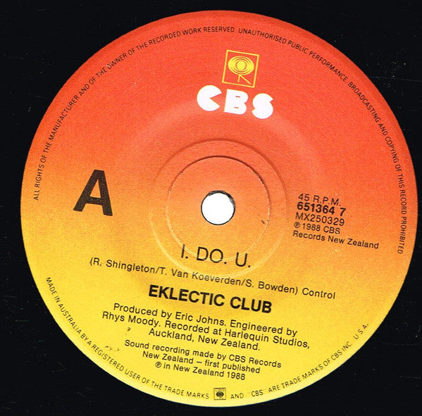 Eklectic Club : I. DO. U.    (7", Single)