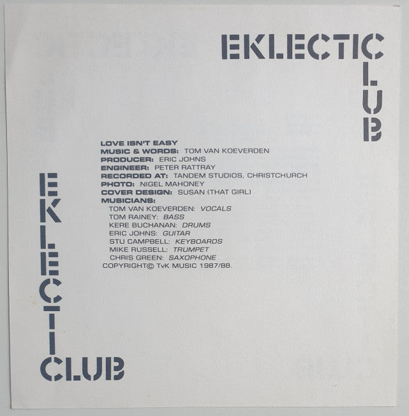 Eklectic Club : I. DO. U.    (7", Single)