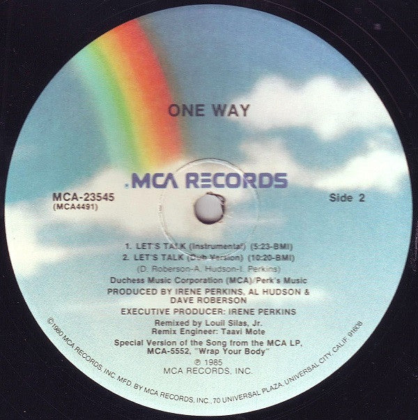 One Way : Let's Talk (12" Version) (12", Maxi, Pin)