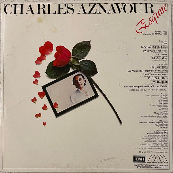 Charles Aznavour : Esquire (LP, Album)