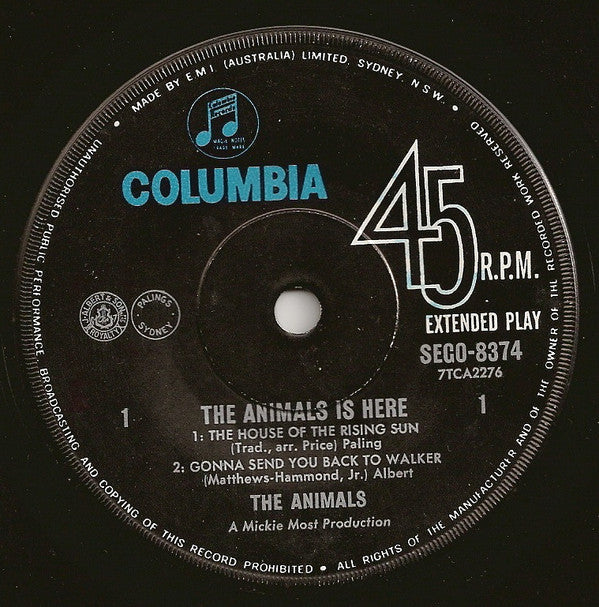 The Animals : The Animals Is Here (7", EP, Fir)