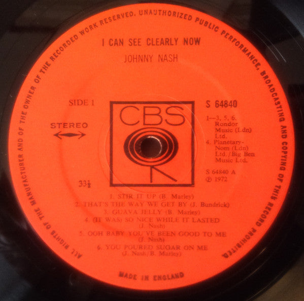 Johnny Nash : I Can See Clearly Now (LP, Album)