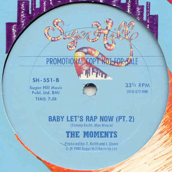 The Moments : Baby Let's Rap Now (12", Promo)