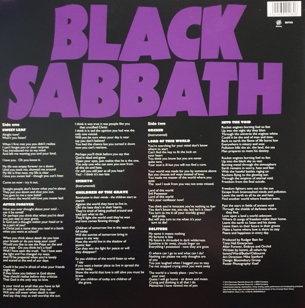 Black Sabbath : Master Of Reality (LP, Album, RE, Emb)
