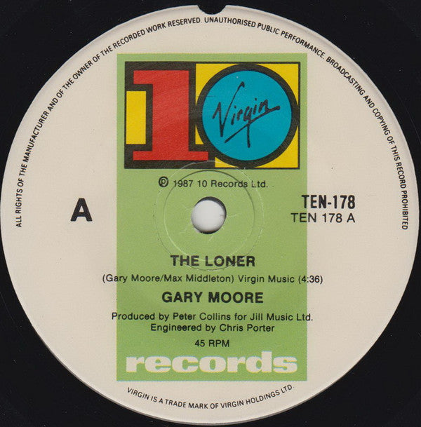 Gary Moore : The Loner (7", Single)