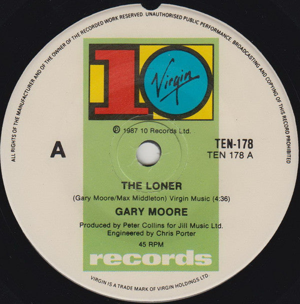 Gary Moore : The Loner (7", Single)