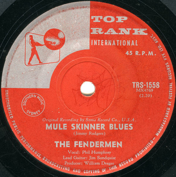 The Fendermen : Mule Skinner Blues (7&quot;, Single)