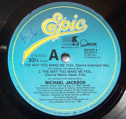 Michael Jackson : The Way You Make Me Feel (12")