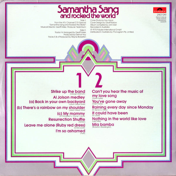 Samantha Sang : Samantha Sang And Rocked The World (LP, Album)