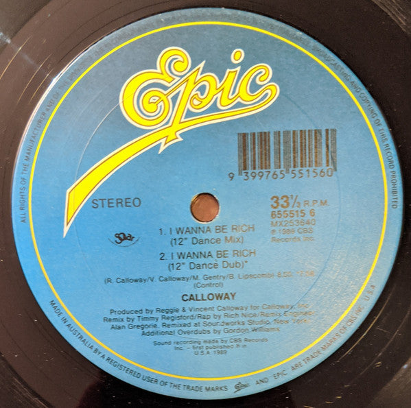 Calloway : I Wanna Be Rich (12")
