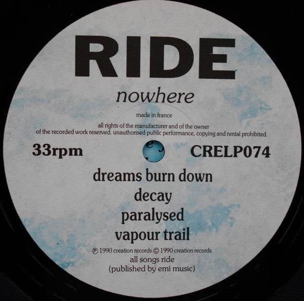 Ride : Nowhere (LP, Album)