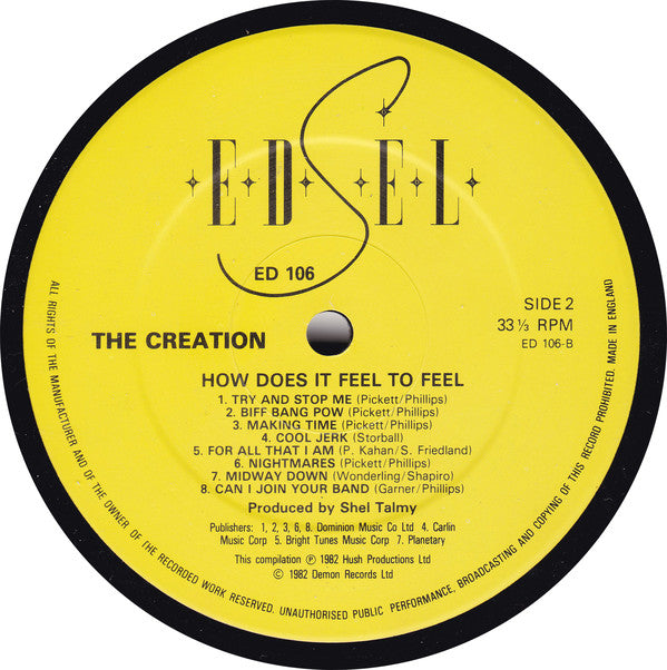 The Creation (2) : How Does It Feel To Feel (LP, Comp)