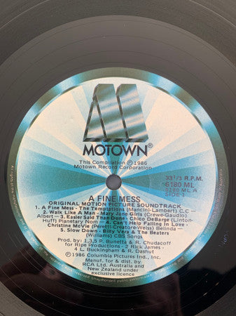 Various : Music From The Motion Picture Soundtrack "A Fine Mess" (LP, Album, Comp)